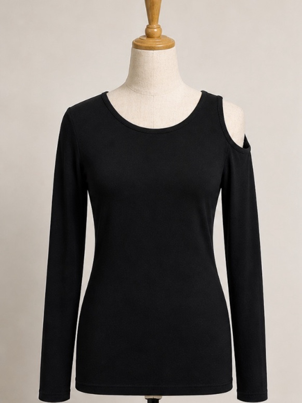 Pure Barre by Splits59 Black Cold Shoulder Long Sleeve Top XS Made in USA